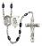 Guardian Angel and Golf Rosary with Black Onyx Beads