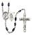 Softball and Guardian Angel Rosary with Black Onyx Beads