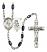 Guardian Angel and Wrestling Rosary with Black Onyx Beads