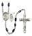 Guardian Angel and Men's Track & Field Rosary with Black Onyx Beads