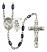 Guardian Angel and Track&Field Rosary with Black Onyx Beads