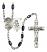 Guardian Angel and Swimming Rosary with Black Onyx Beads