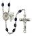 Saint Agatha and Nurse Rosary with 8X6mm Black Onyx Beads