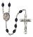 Santa Barbara Engravable Rosary with 8X6mm Black Onyx Beads