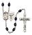 Saint Camillus of Lellis and Nurse Rosary with 8X6mm Black Onyx Beads