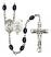 Saint Christopher and Air Force Rosary with 8X6mm Black Onyx Beads