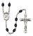 Saint Edward the Confessor Engravable Rosary with 8X6mm Black Onyx Beads