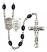 Saint George and Air Force Rosary with 8X6mm Black Onyx Beads