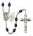 Saint George and Army Rosary with 8X6mm Black Onyx Beads