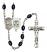 Saint George and Navy Rosary with 8X6mm Black Onyx Beads