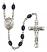 Saint Gerard Majella Engravable Rosary with 8X6mm Black Onyx Beads