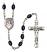 San Jose Engravable Rosary with 8X6mm Black Onyx Beads