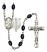 Saint Luke the Apostle and Doctor Rosary with 8X6mm Black Onyx Beads