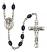 Saint Margaret Mary Alacoque Engravable Rosary with 8X6mm Black Onyx Beads