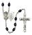 Saint Michael and Air Force Rosary with 8X6mm Black Onyx Beads