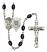 Saint Michael and Coast Guard Rosary with 8X6mm Black Onyx Beads