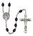 San Raymon Nonato Engravable Rosary with 8X6mm Black Onyx Beads