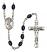 Saint Scholastica Engravable Rosary with 8X6mm Black Onyx Beads