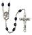 Saint John of God Engravable Rosary with 8X6mm Black Onyx Beads