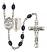 Sts. Cosmas & Damian and Doctors Rosary with 8X6mm Black Onyx Beads