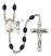 Saint Christopher and Gymnastics Rosary with 8X6mm Black Onyx Beads