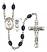 Saint Christopher and Dance Rosary with 8X6mm Black Onyx Beads