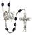 Saint Cecilia and Marching Band Rosary with 8X6mm Black Onyx Beads