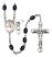 Saint Christopher and Water Polo-Men Rosary with 8X6mm Black Onyx Beads