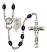 Saint John Paul II Rosary with 8X6mm Black Onyx Beads