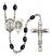 Our Lady of Mount Carmel Rosary with 8X6mm Black Onyx Beads