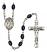 Our Lady of Knock Engravable Rosary with 8X6mm Black Onyx Beads