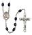 Our Lady of San Juan Engravable Rosary with 8X6mm Black Onyx Beads