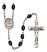 Virgen de la Merced Engravable Rosary with 8X6mm Black Onyx Beads