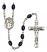 Our Lady of Consolation Engravable Rosary with 8X6mm Black Onyx Beads