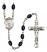 Saint Rafka Engravable Rosary with 8X6mm Black Onyx Beads