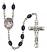 Divina Misericordia Rosary with 8X6mm Black Onyx Beads