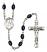 Saint Kieran Engravable Rosary with 8X6mm Black Onyx Beads