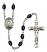 Saint Theodora Engravable Rosary with 8X6mm Black Onyx Beads