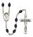 Saint Peter Canisius Engravable Rosary with 8X6mm Black Onyx Beads