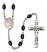 Blessed Herman the Cripple Engravable Rosary with 8X6mm Black Onyx Beads