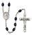 Saint Lydia Purpuraria Engravable Rosary with 8X6mm Black Onyx Beads