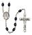 Our Lady of Rosa Mystica Engravable Rosary with 8X6mm Black Onyx Beads