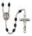 Our Lady of Kibeho Engravable Rosary with 8X6mm Black Onyx Beads