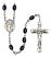 Saint Theodore Stratelates Engravable Rosary with 8X6mm Black Onyx Beads