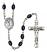 Saint Mary Magdalene of Canossa Engravable Rosary with 8X6mm Black Onyx Beads