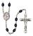 Saint Claude de la Colombiere Engravable Rosary with 8X6mm Black Onyx Beads