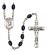 Saint Pius X Engravable Rosary with 8X6mm Black Onyx Beads