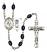 Saint Christopher and Wrestling Rosary with 8X6mm Black Onyx Beads