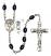 Saint Christopher and Dance Rosary with 8X6mm Black Onyx Beads