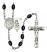 Guardian Angel and Dance Rosary with 8X6mm Black Onyx Beads